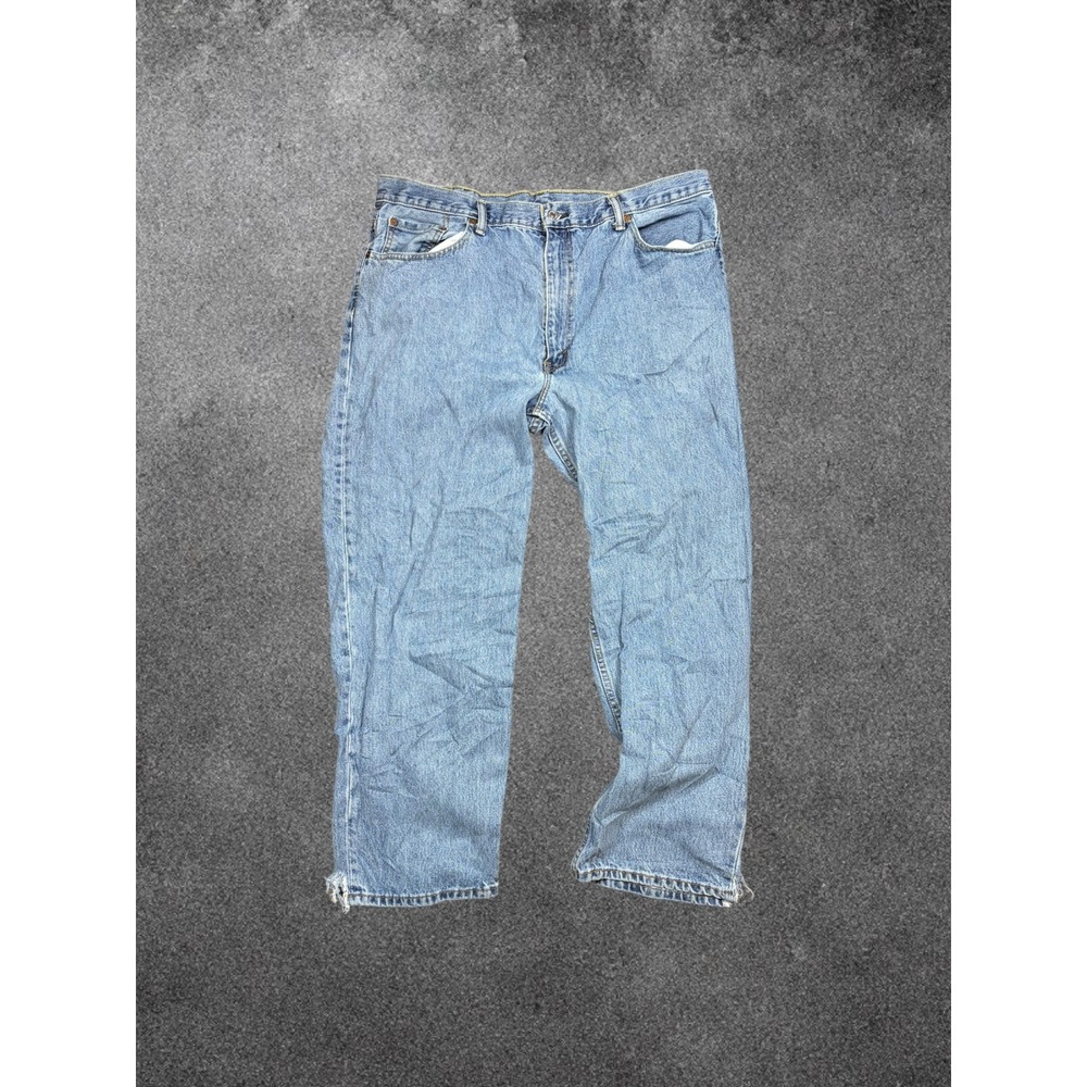 Levis 550 Relaxed Fit Tapered Leg Light Wash Blue Jeans Mens 42x30 00550-4886
